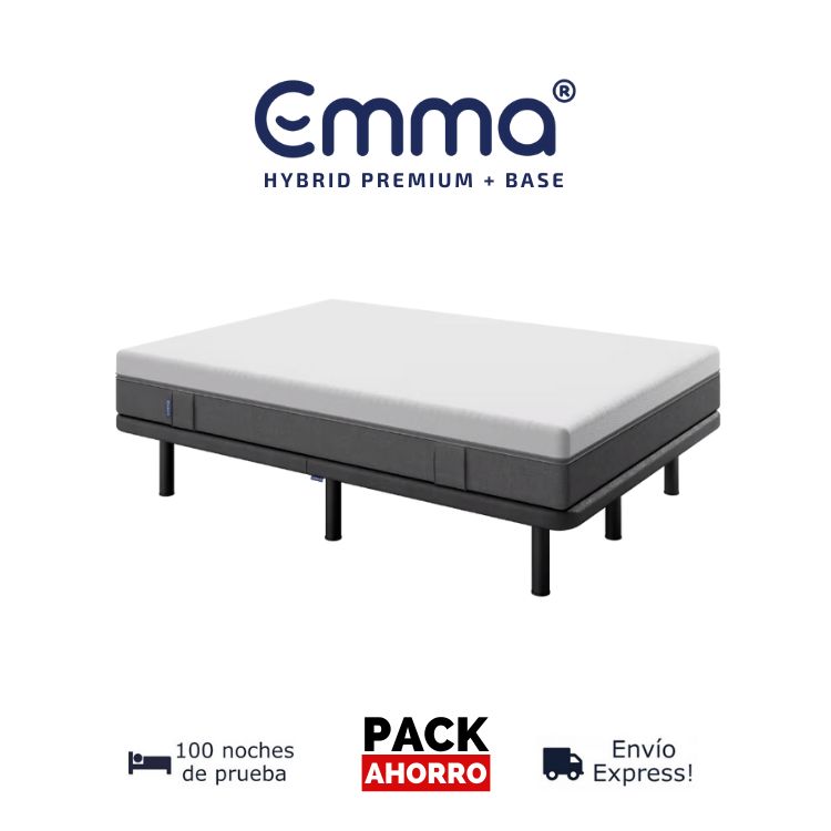 Pack de Colchón Emma Hybrid Premium y Canapé de Madera ¡Con Dto. EXTRA!