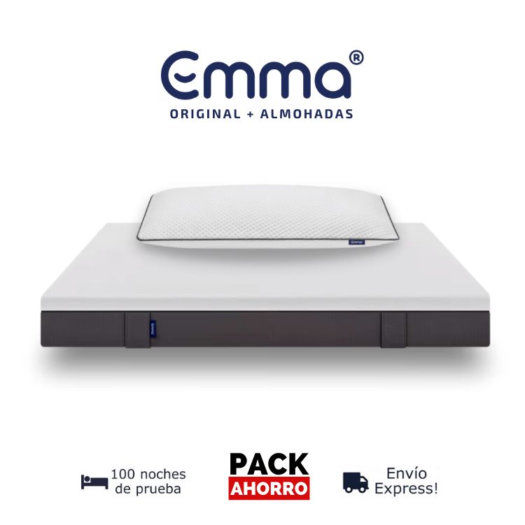 PACK AHORRO Colchón Emma y Almohadas viscoelásticas Emma